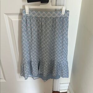 Girls Abercrombie Blue Plaid Skirt
